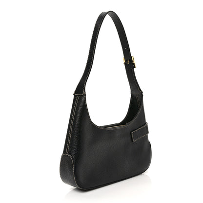 Salvatore Ferragamo Pigskin Gancini Hobo Black 3 of 8