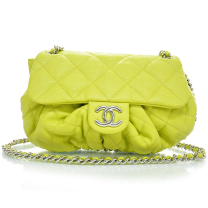 Chanel Lambskin Chain Around Medium Messenger Yellow 12C 1 of 10