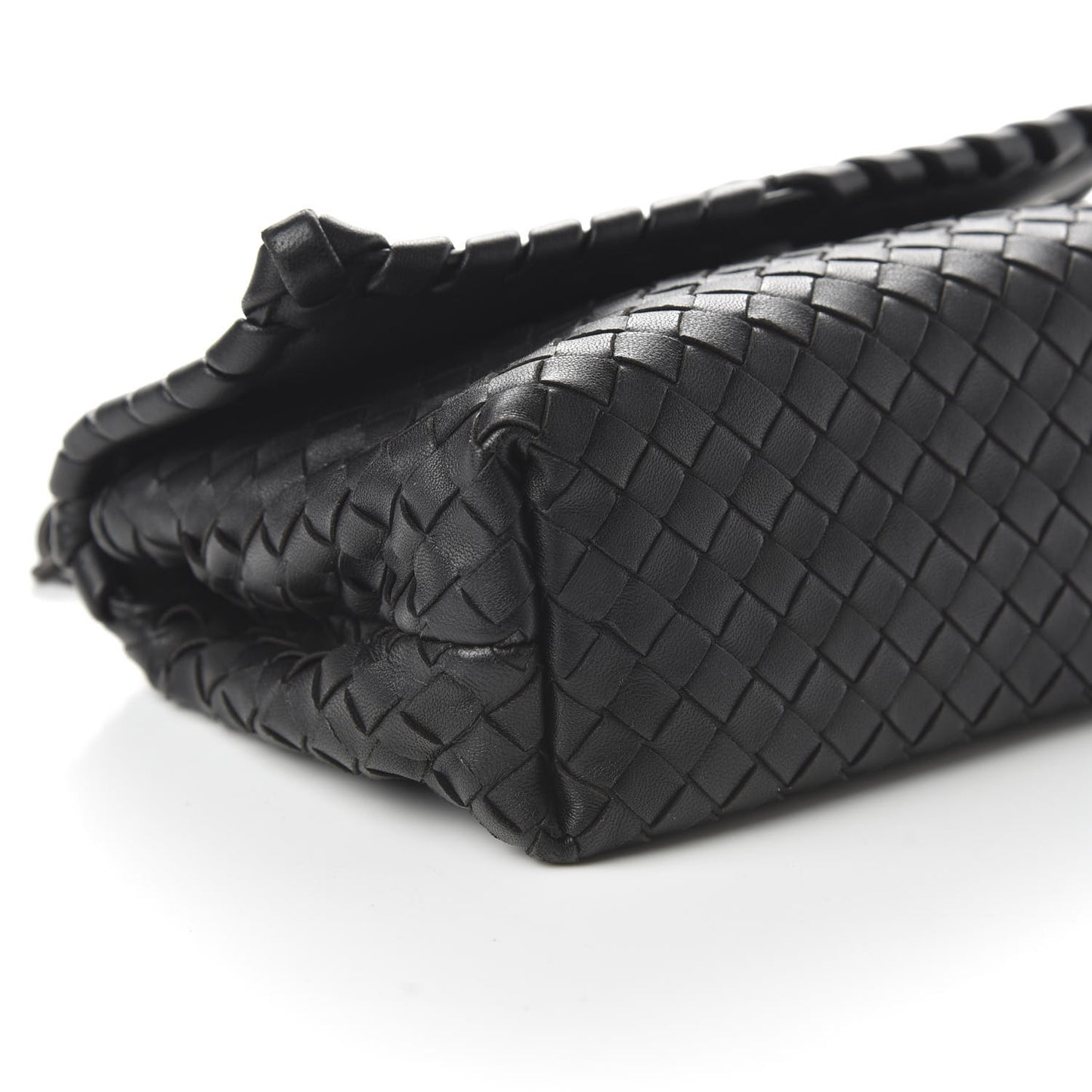 Nappa Intrecciato Baby Olimpia Shoulder Bag Black