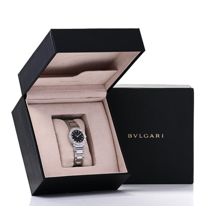 Bulgari Stainless Steel Diamond 26mm Quartz Watch Black 5 of 5
