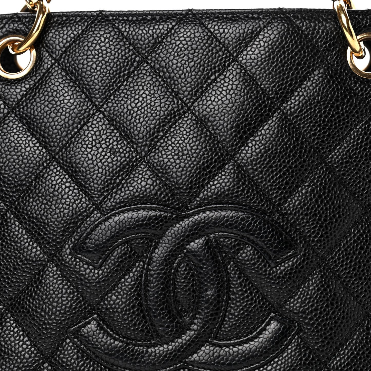 Caviar Quilted Petit Timeless Tote PTT Black