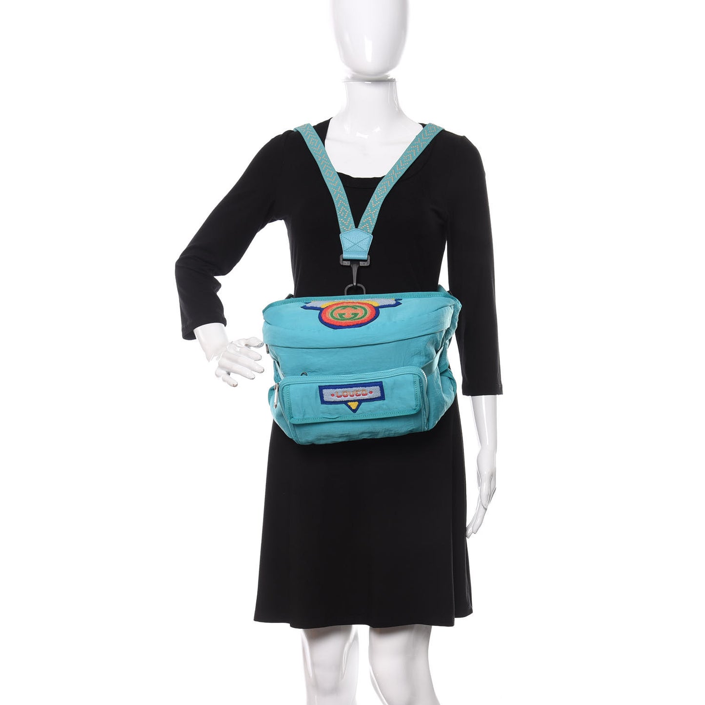 Nylon 80s Logo Patch Belt Bag Lago