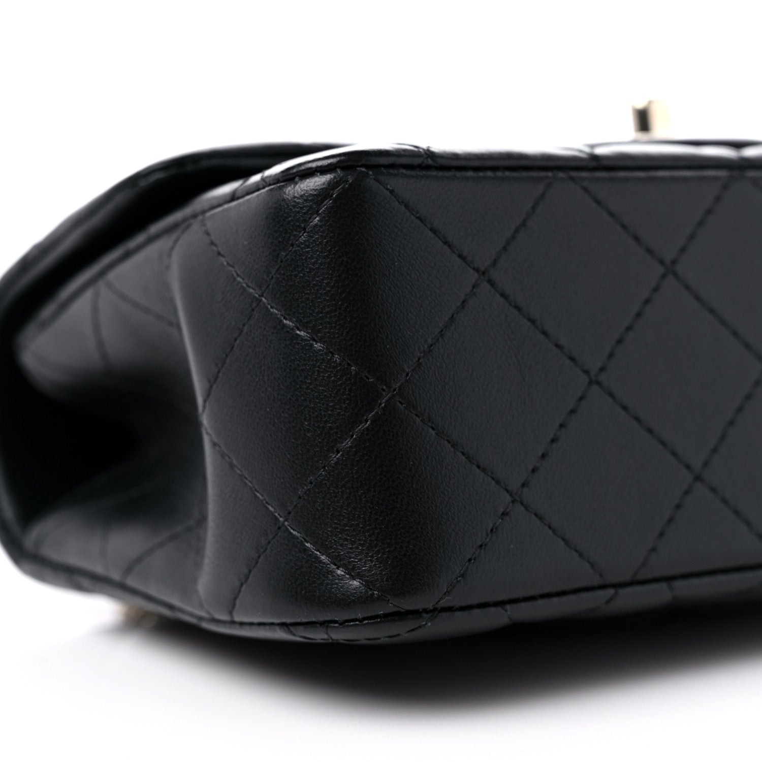 Chanel Lambskin Quilted Mini Top Handle Rectangular Flap Black 8 of 10