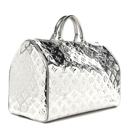 Louis Vuitton Monogram Miroir Speedy 35 Silver 2 of 10