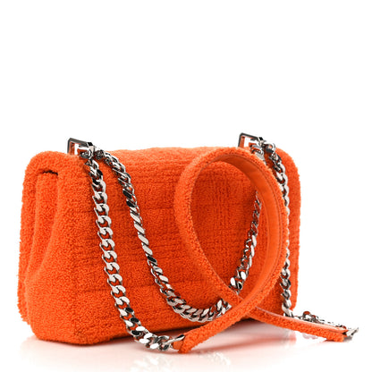 Burberry Cotton Terry Cloth Quilted Small Lola Bag Orange 3 of 11