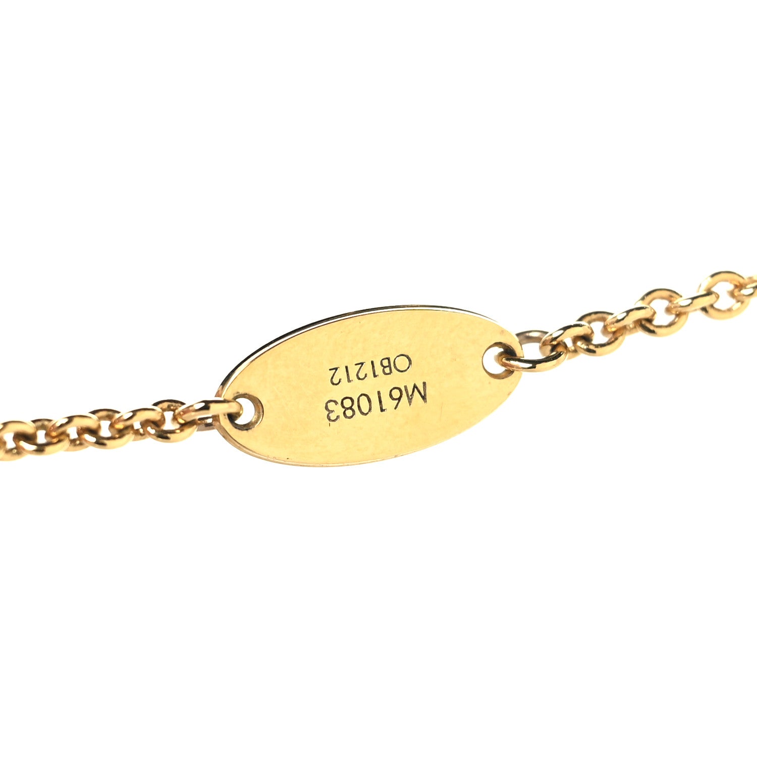 Louis Vuitton Essential V Necklace Gold 5 of 7