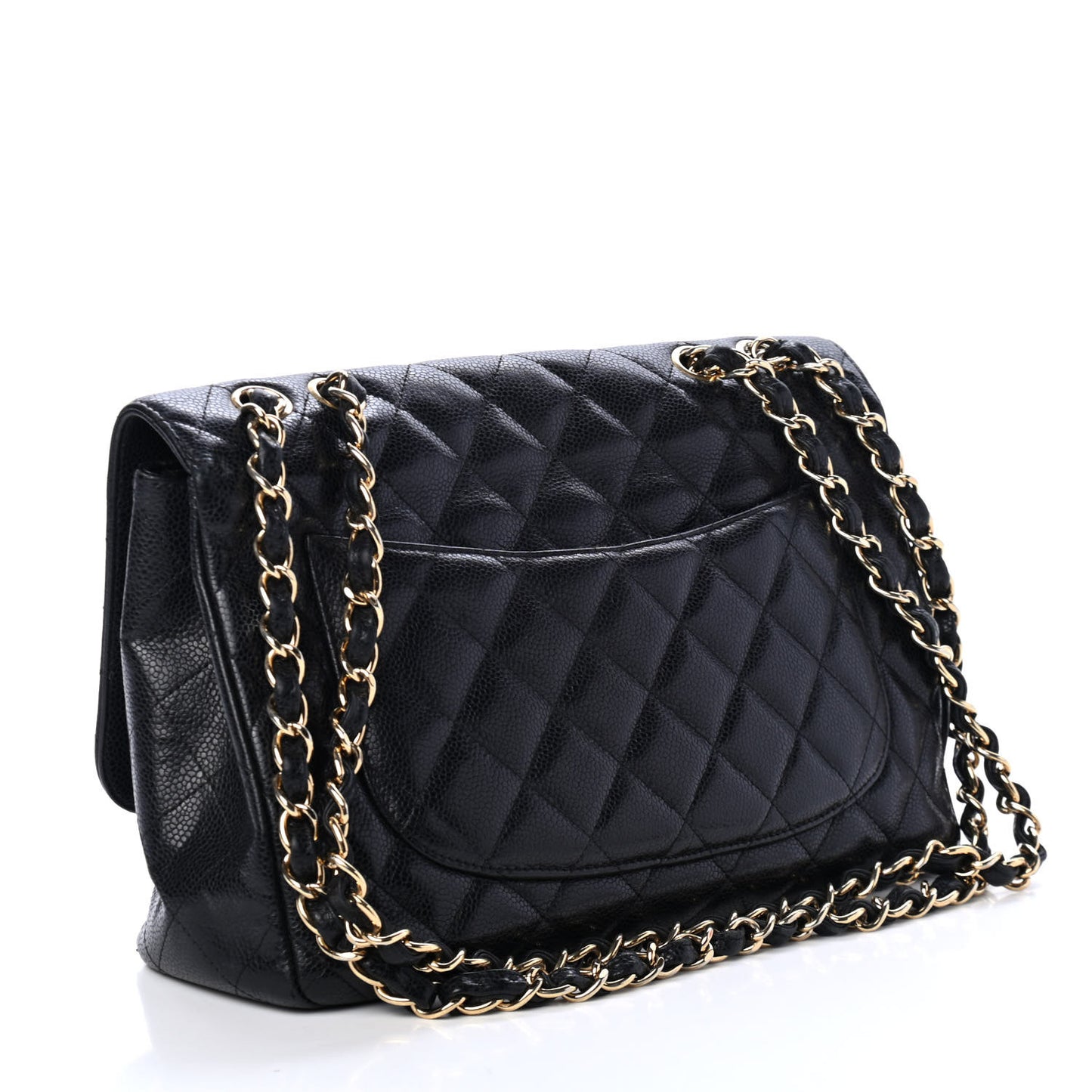 Caviar Quilted Jumbo Single Flap Black