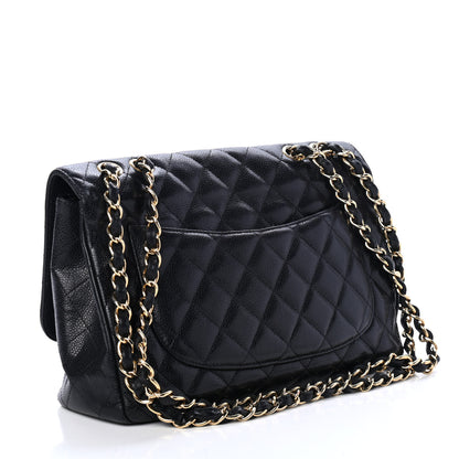 Chanel Caviar Quilted Jumbo Single Flap Black 2 of 4