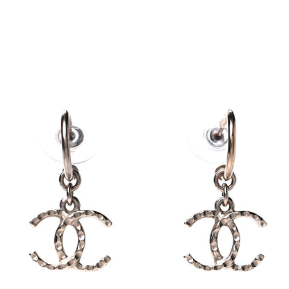 Chanel Metal CC Hoop Drop Earring Gold 1 of 3