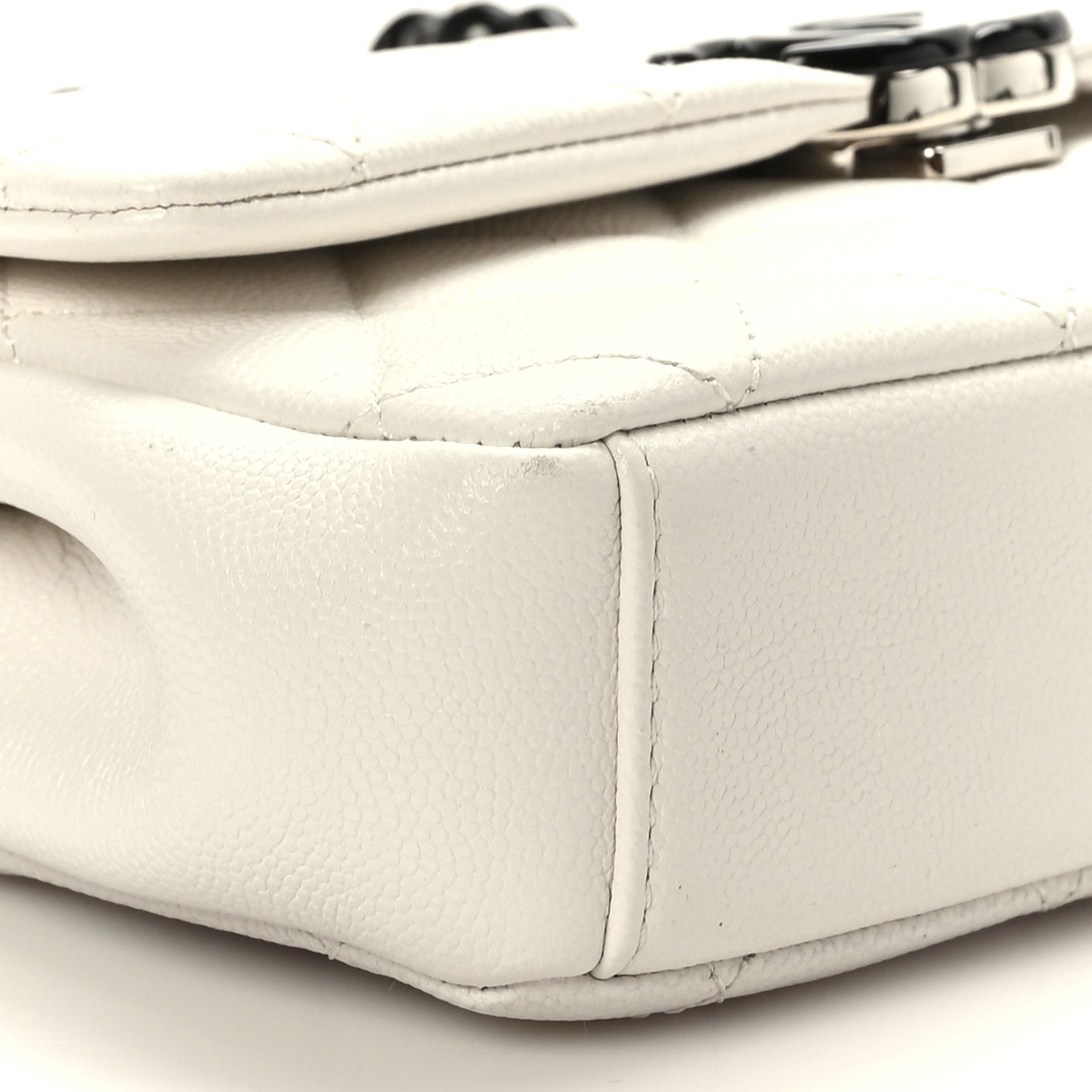 Chanel Caviar Quilted My Everything Small Flap White Black 6 of 9