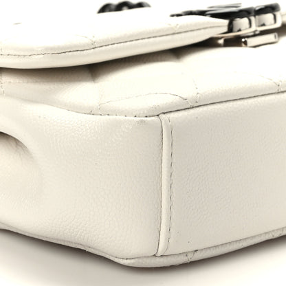 Chanel Caviar Quilted My Everything Small Flap White Black 6 of 9