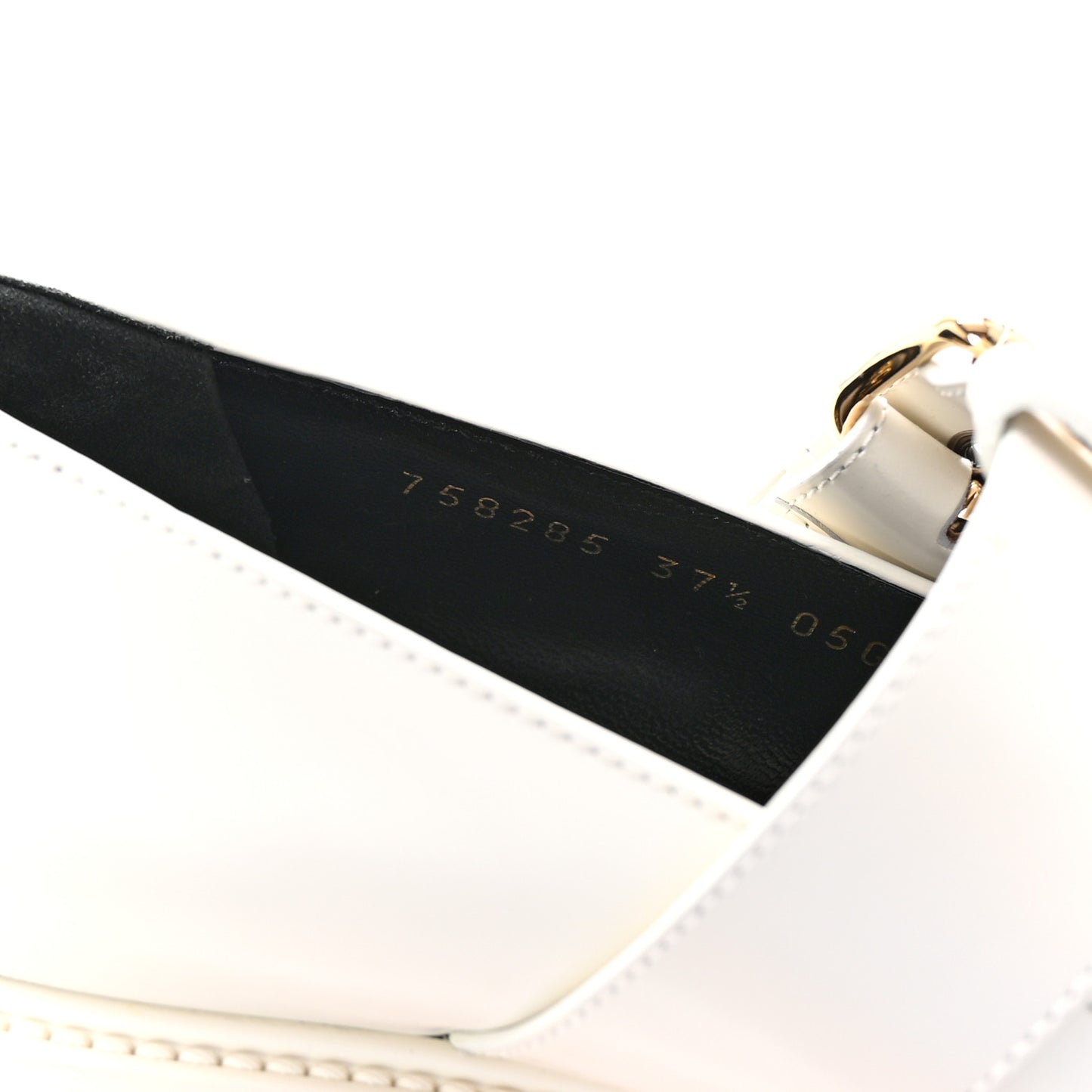 Cordovan Lux Womens Horsebit Platform Mary Jane Loafers 37.5 Off White