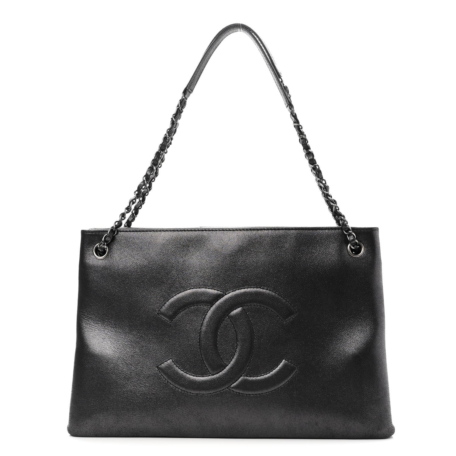 Chanel Iridescent Calfskin CC East West Shopping Tote Black 1 of 10