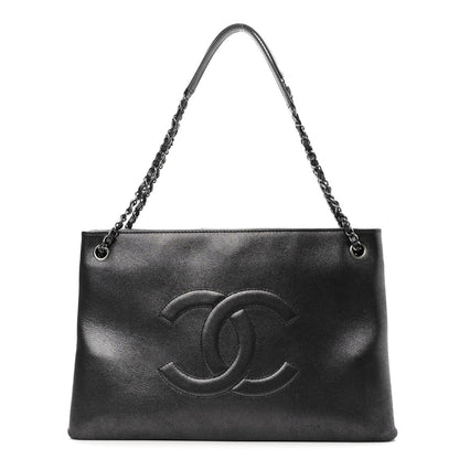 Chanel Iridescent Calfskin CC East West Shopping Tote Black 1 of 10