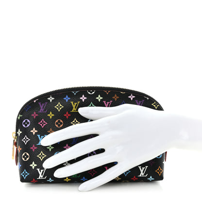Louis Vuitton Monogram Multicolor Cosmetic Pouch Black Grenade 2 of 7