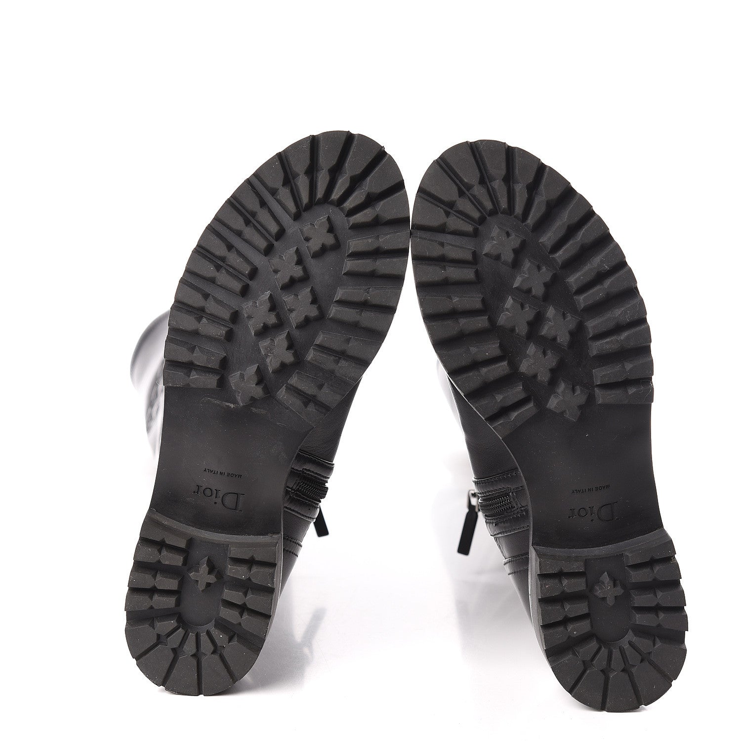 Christian Dior Stretch Lambskin Badge Knee High Boots 37 Black 5 of 6