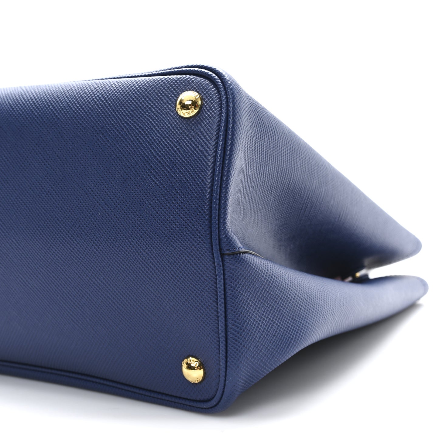 Saffiano Cuir Large Double Bag Bluette