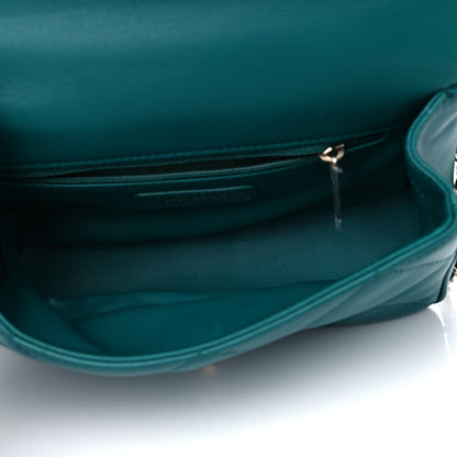 Chanel Lambskin Quilted Small Easy Carry Flap Green 4 of 5