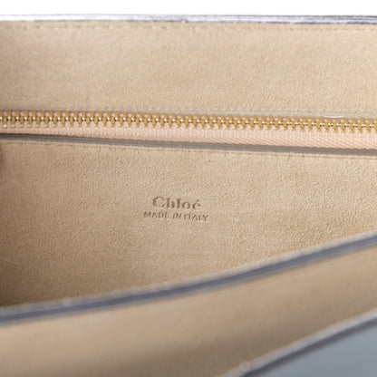 Chloe Suede Calfskin Medium Faye Shoulder Bag Teal 14 of 16