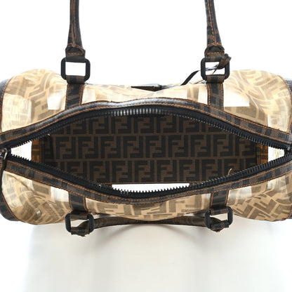 Fendi Zucca Spalmati Mesh Mixed Media Boston Tobacco 4 of 10