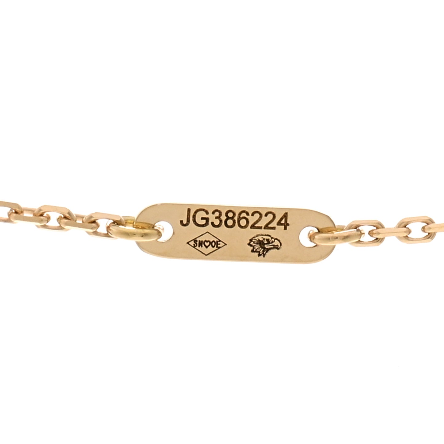 18K Yellow Gold Mother of Pearl Sweet Alhambra Pendant Necklace