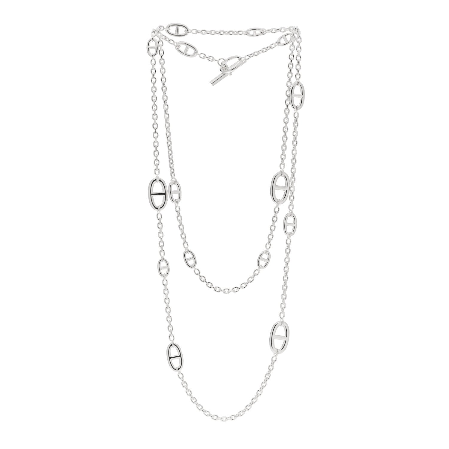 Hermes Sterling Silver Farandole Necklace 120 3 of 6