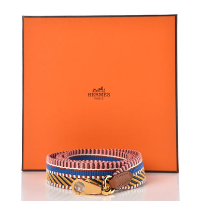 Hermes Toile Swift 25mm Sangle Cavale Shoulder Strap Amber Rose Ete Gold 6 of 6