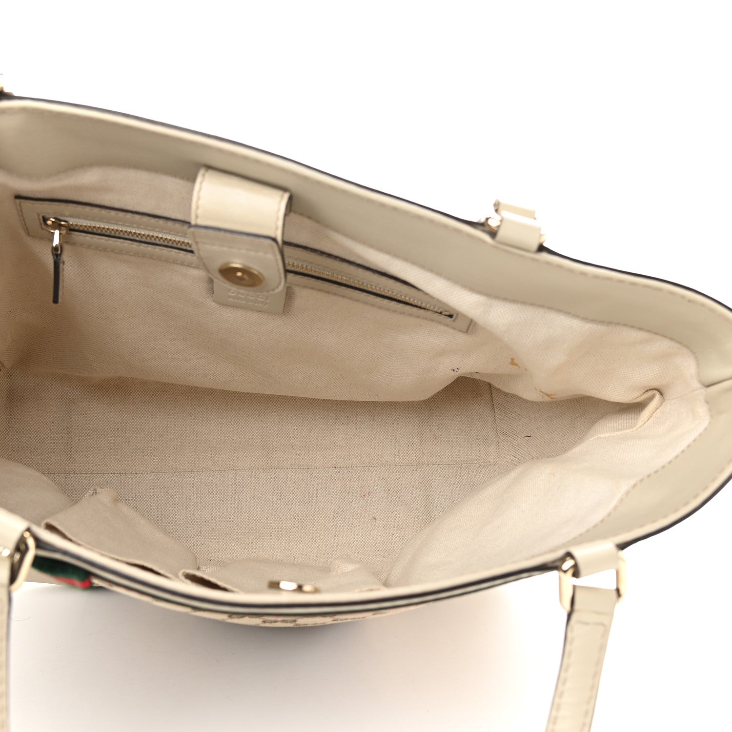 Gucci Monogram Web Medium Mayfair Tote Gold 5 of 11