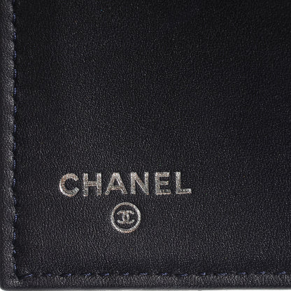 Chanel Caviar Quilted Long Flap Wallet Navy Blue 7 of 9