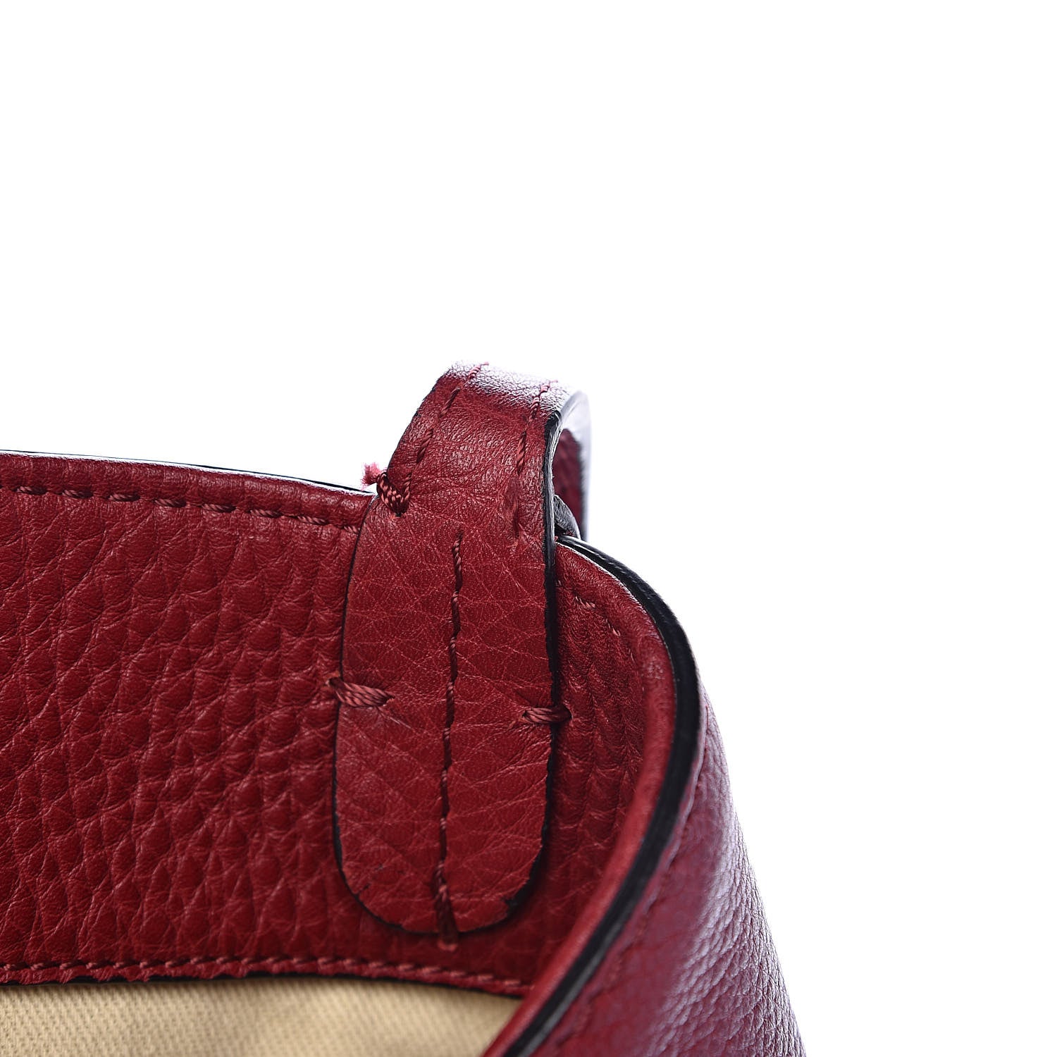 Valentino Garavani Grained Calfskin Va Va Voom Tote Dark Red 13 of 16