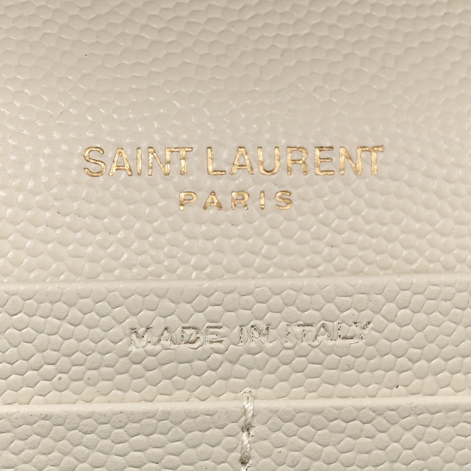 Saint Laurent Grain De Poudre Mixed Matelasse Triquilt Monogram Chain Wallet Blanc Vintage 8 of 15