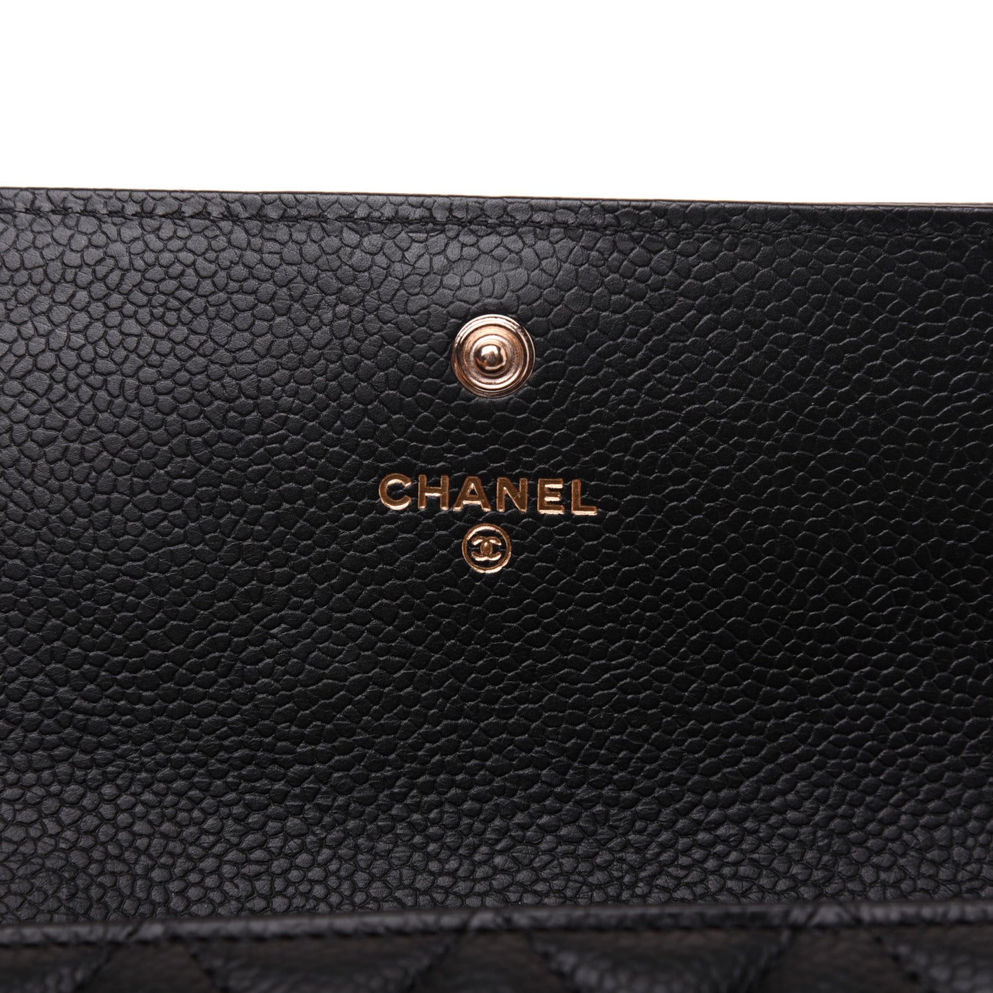 Caviar Quilted Long Boy Flap Wallet Black