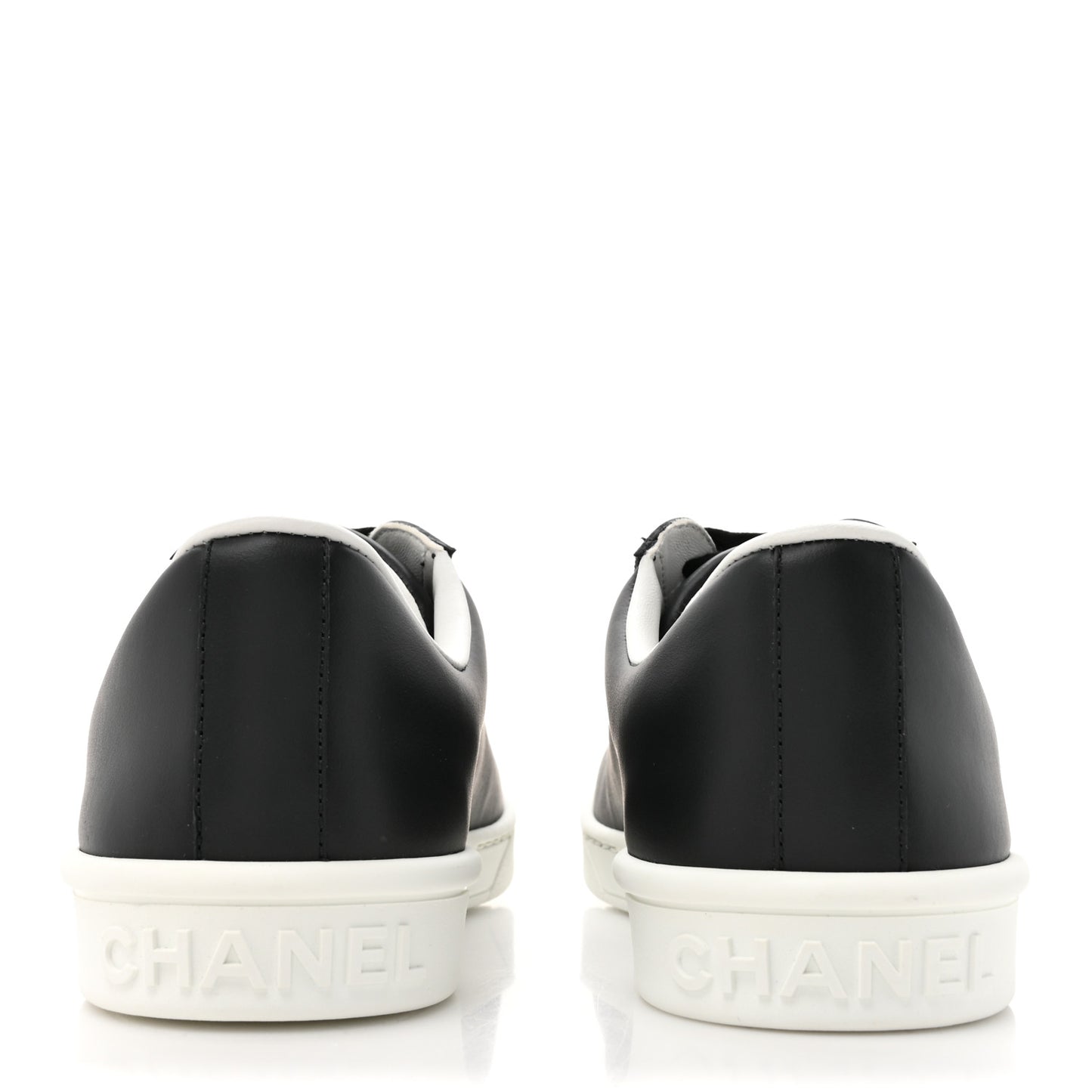 Calfskin CC Womens Sneakers 40 Black