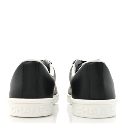 Chanel Calfskin CC Womens Sneakers 40 Black 4 of 9