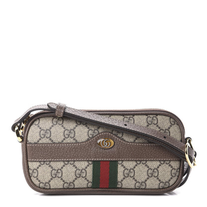 Gucci GG Supreme Monogram Web Mini Ophidia GG Bag Brown 1 of 9