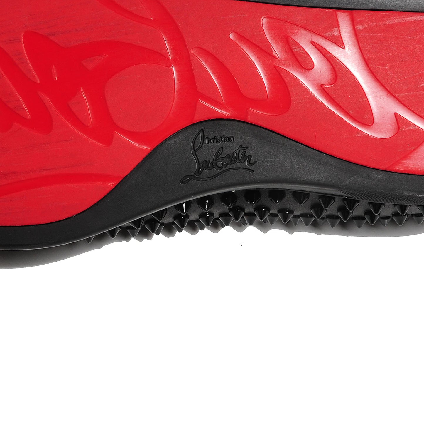 Mens Calfskin Spikes Roller Boat Flat 45 Black