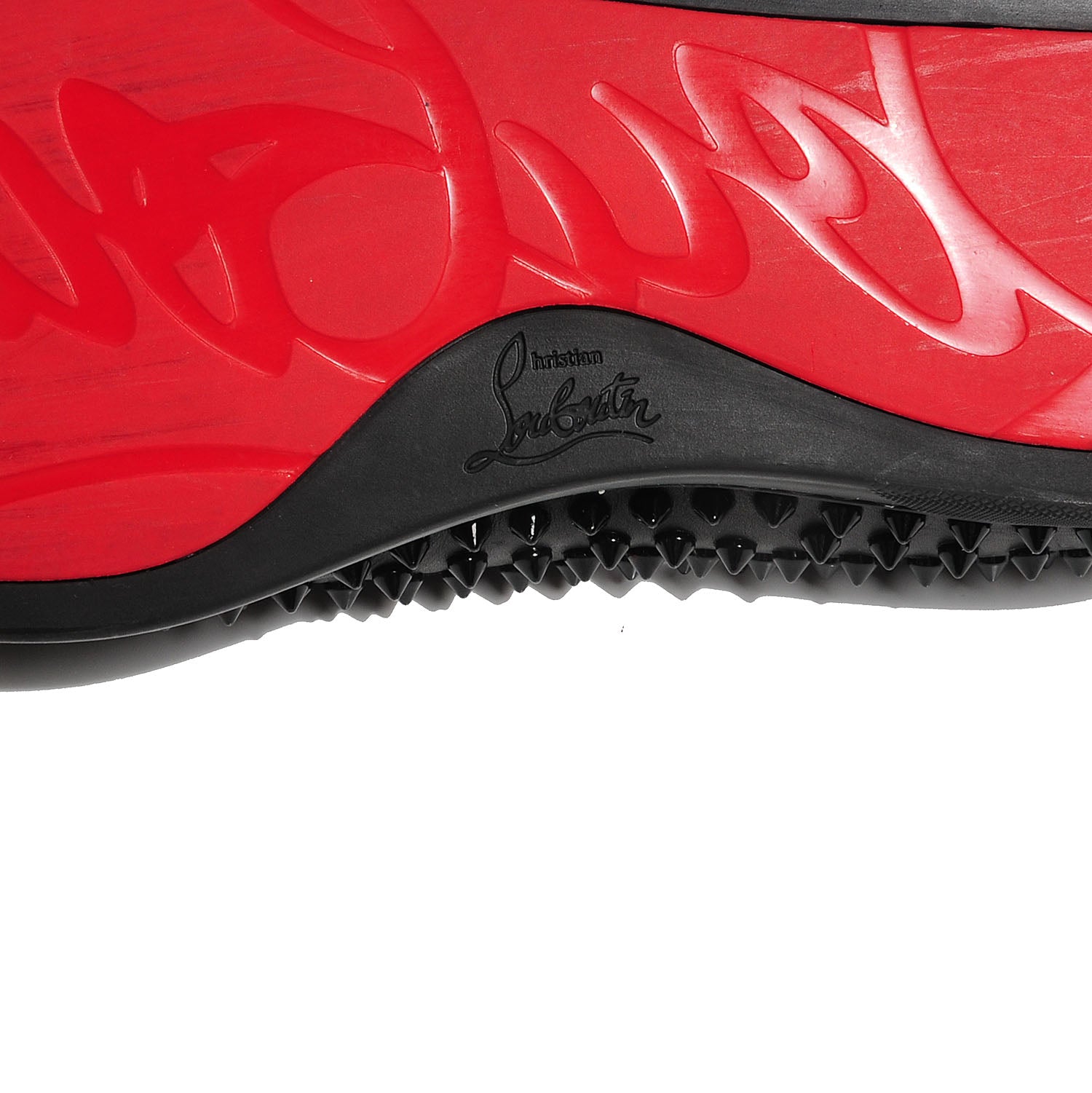 Christian Louboutin Mens Calfskin Spikes Roller Boat Flat 45 Black 6 of 8