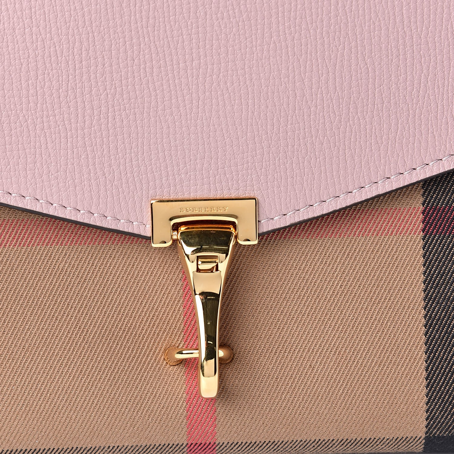 Burberry Derby Calfskin House Check Small Macken Crossbody Bag Pale Orchid 11 of 11