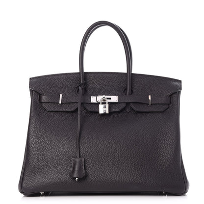 Hermes Taurillon Clemence Birkin 35 Prunoir 1 of 31