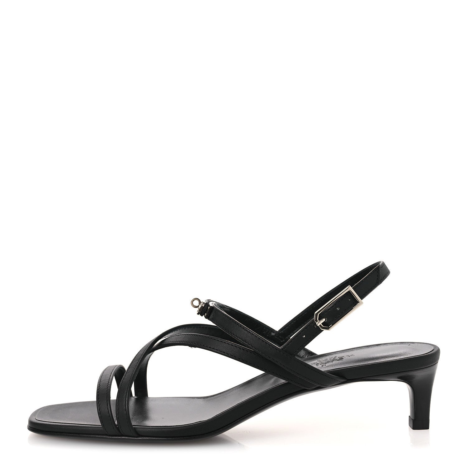 Hermes Calfskin Muse 40 Sandal 37 Black 1 of 13