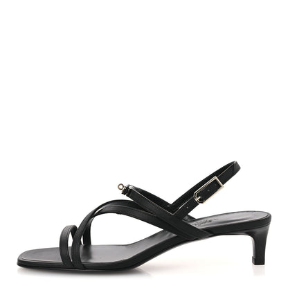 Hermes Calfskin Muse 40 Sandal 37 Black 1 of 13