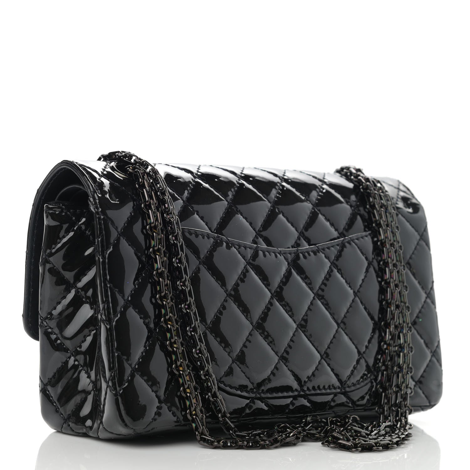 Chanel Patent Calfskin Quilted 2.55 Reissue 225 Flap So Black 3 of 13