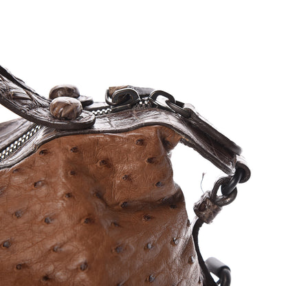 Bottega Veneta Ostrich Crocodile Shoulder Bag Noce 23 of 27