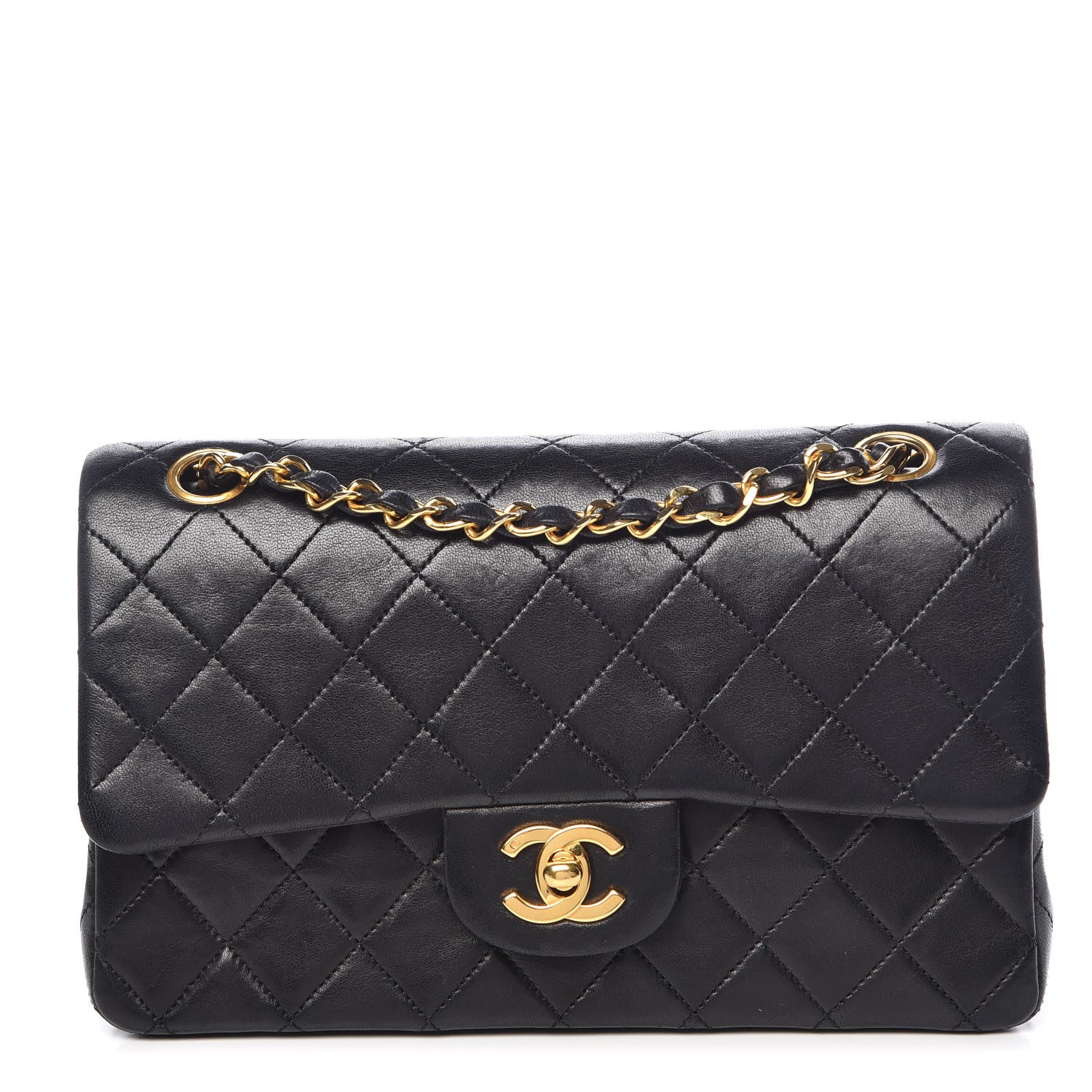 Chanel Lambskin Quilted Small Double Flap Black 1 of 13