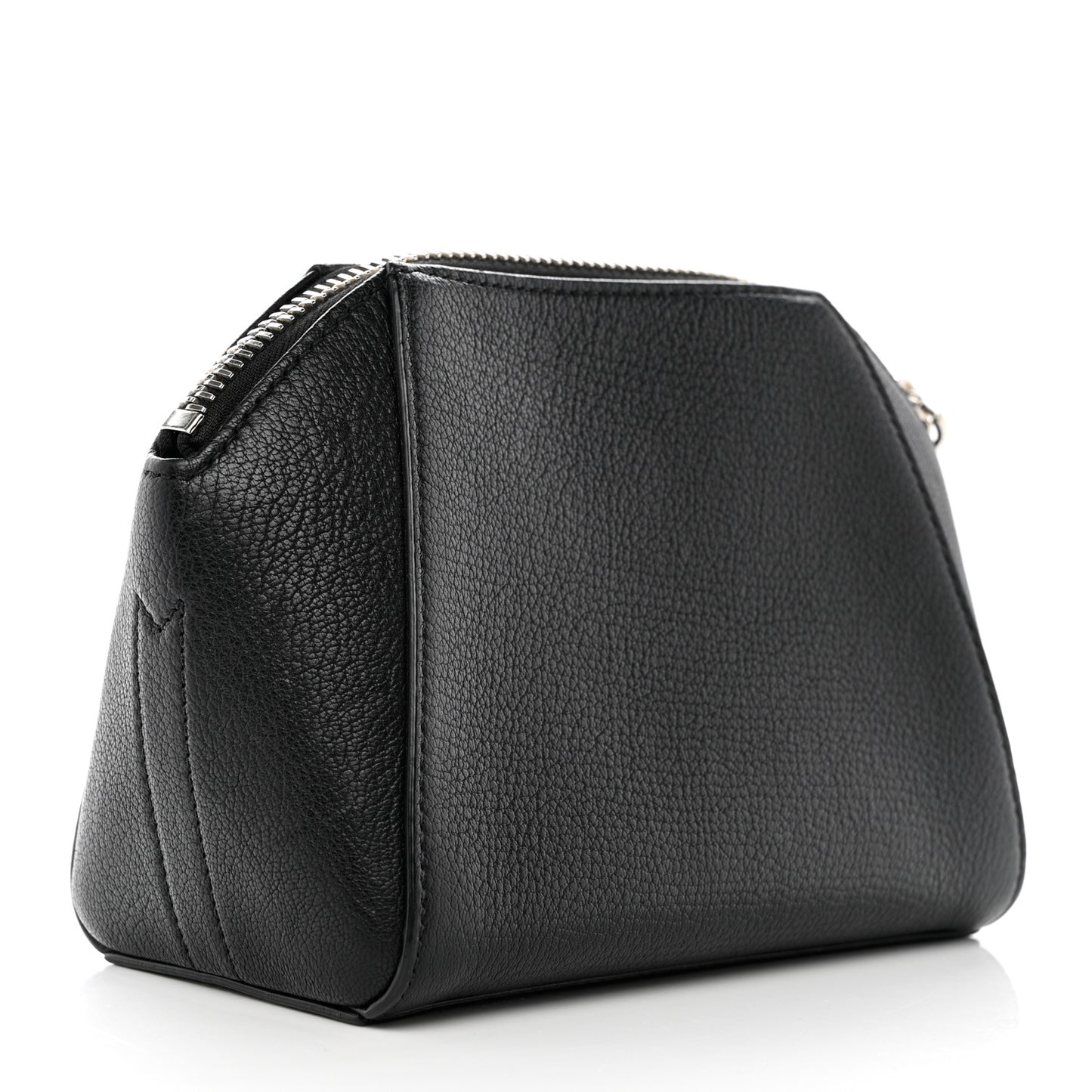 Sugar Goatskin Small Antigona Beauty Wristlet Black