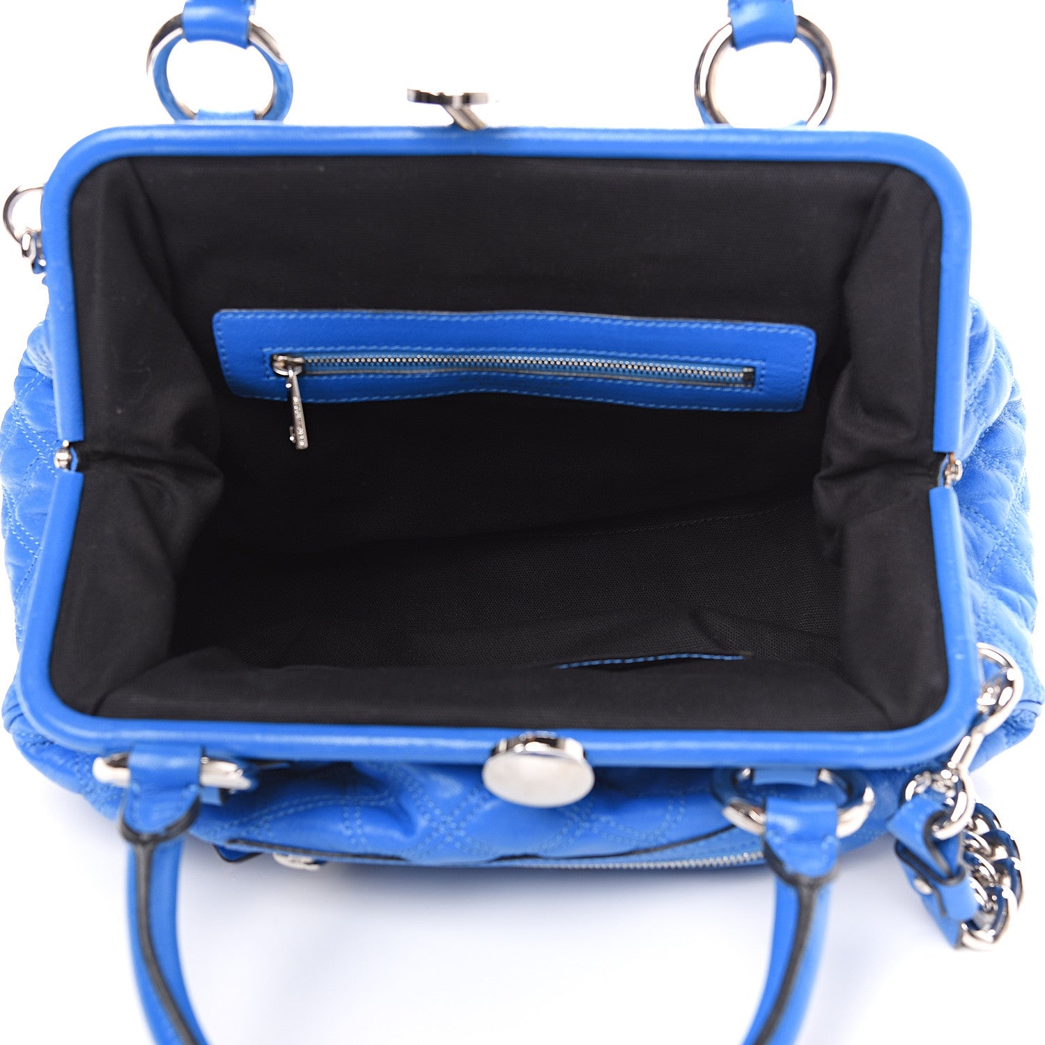 Marc Jacobs Calfskin Quilted Stam Bright Blue 4 of 16