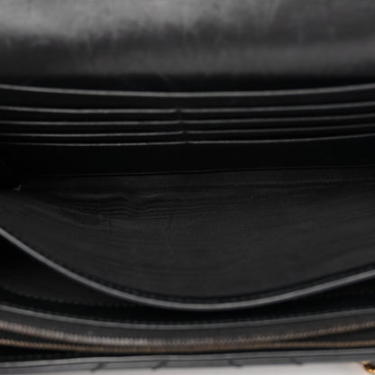 Gucci Calfskin Matelasse GG Marmont Chain Wallet Black 6 of 13