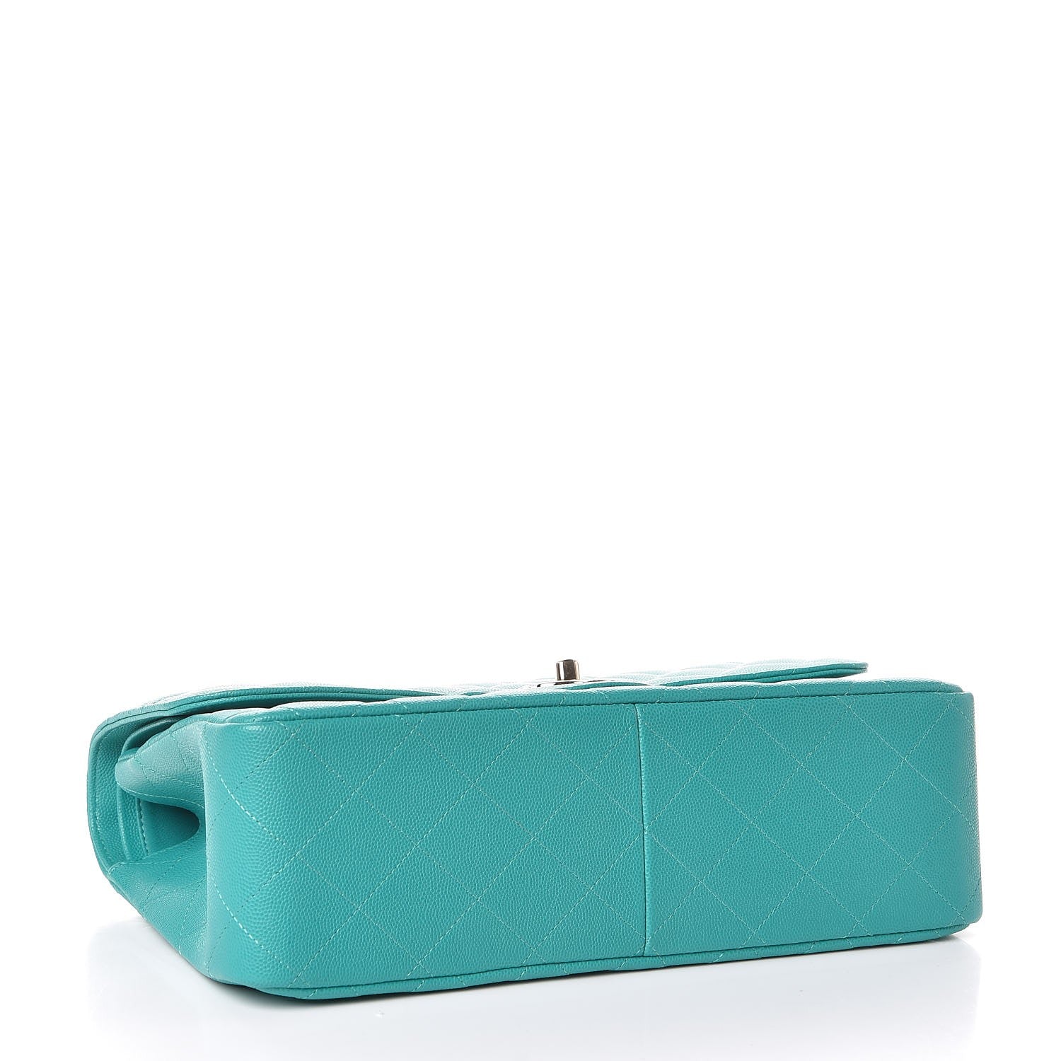 Chanel Caviar Quilted Jumbo Double Flap Turquoise 4 of 8