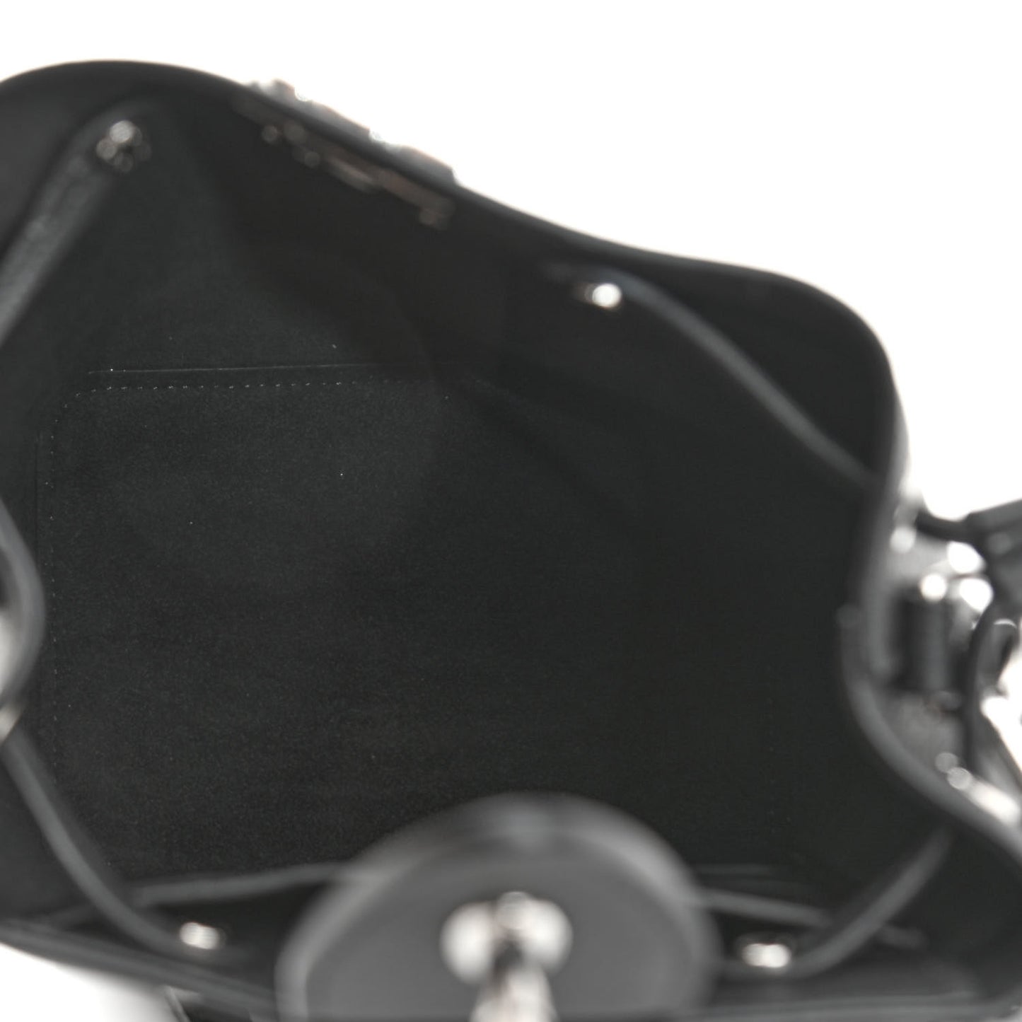 Calfskin Nano Lockme Bucket Black
