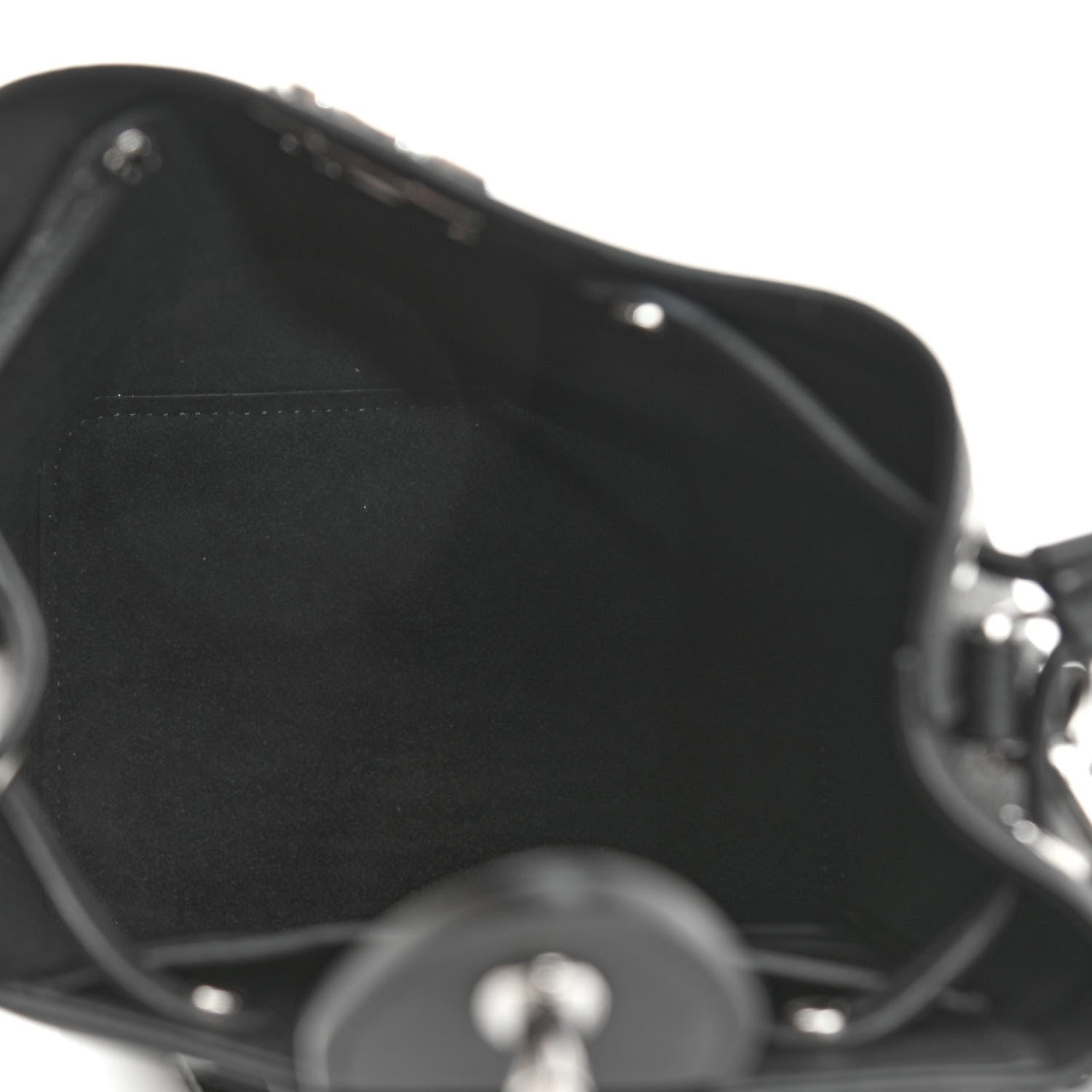 Louis Vuitton Calfskin Nano Lockme Bucket Black 5 of 9
